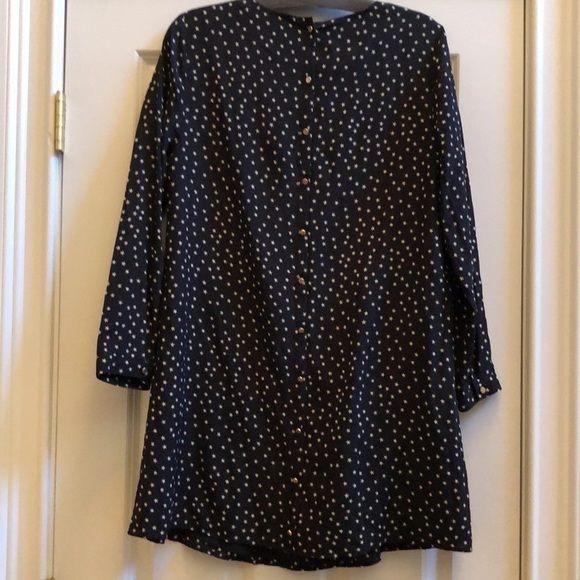 Madewell Silk Button Back Dress in Star Scatter S - Picture 10 of 11